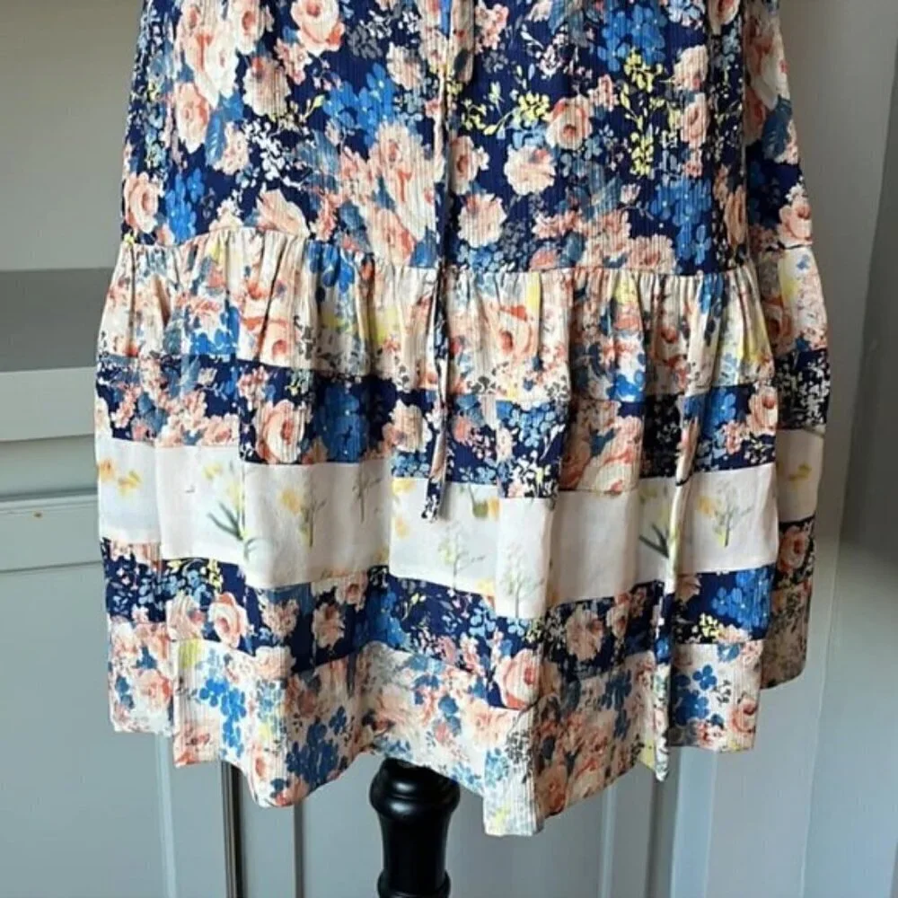 Rebecca Taylor Gigi Floral Silk Shirt Dress Size 0